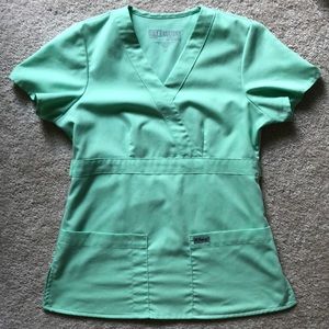 Greys anatomy green scrub top